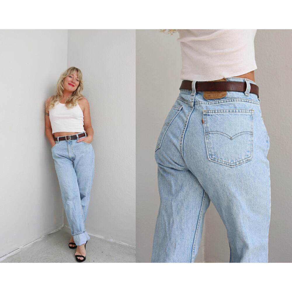 1990's Vintage Levi's Light Wash 505 Jeans ~ Women's LG XL ~ 34" to 35" Waist